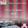 Menu Grandes Tables  La Seine   49  sur la pniche du River Caf Restaurant River Caf Issy-les-Moulineaux