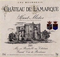 Ch�teau de Lamarque 2001, AOC Haut-M�doc (la bouteille)