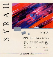 Syrah 2003, Vin de Pays d'Oc (la bouteille)