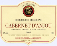 Cabernet d'Anjou - R�serve des Vignerons 2003 (la bouteille)