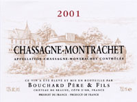 Chassagne-Montrachet AOC - Domaine Bouchard P�re & Fils 2001 (la bouteille)
