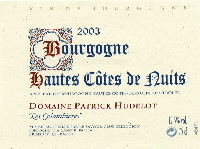Bourgogne Hautes-C�tes-de-Nuits AOC, Les Colombi�res - Dom. Patrick Hudelot 03 (la bouteille)