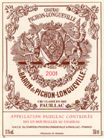 Ch�teau Pichon Longueville 2001,  AOC Pauillac - 2�me Cru Class� - lot de 12 bouteilles (la bouteill