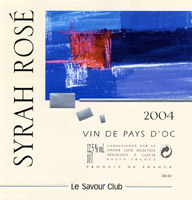 Syrah ros� 2004, Vin de Pays d'Oc (la cavine)