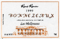 Bonnezeaux AOC - Cuv�e Ren� Renou Les Melleresses 1999 (la bouteille)