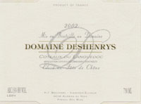 Coteaux-du-Languedoc AOC - Domaine Deshenrys 2002 (la bouteille)