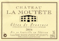 C�tes-de-Provence AOC - Ch�teau La Mout�te 2004 (la bouteille)
