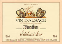 Edelzwicker Kuehn, AOC Alsace (la bouteille)