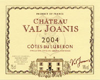 C�tes-du-Luberon AOC, Ch�teau Val de Joanis 2004 (la bouteille)