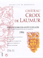 Ch�teau Croix de Laumur 1996, AOC Saint-Georges-Saint-Emilion (la bouteille)