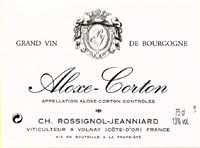 Aloxe-Corton AOC - Domaine Rossignol-Jeanniard 2001 (la bouteille)