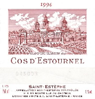 Ch�teau Cos d'Estournel 1996, AOC Saint-Est�phe - 2�me Cru Class� (la bouteille)
