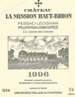 Ch�teau La Mission Haut-Brion 1996, AOC Pessac L�ognan - Cru Class� (la bouteille)