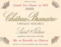 Ch�teau Branaire Ducru 2000, AOC Saint-Julien - 4�me Cru Class� (la bouteille)