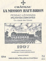 Ch�teau La Mission Haut-Brion 1997, AOC Pessac L�ognan - Cru Class� (la bouteille)
