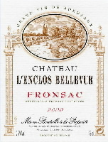 Ch�teau L'Enclos Bellevue 2000, AOC Fronsac (la bouteille)
